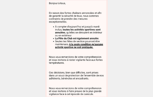 Annulation de tous les cours