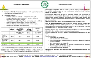 Tract de la section année 2026-2027