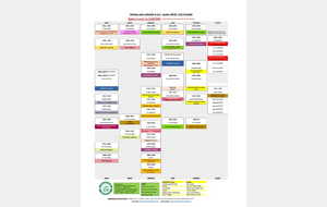 Planning de la section 2026-2027