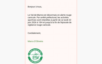Annulation de tous les cours jusqu'à nouvel ordre