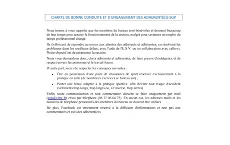 Charte de la section le 7 novembre 2025 à  lire