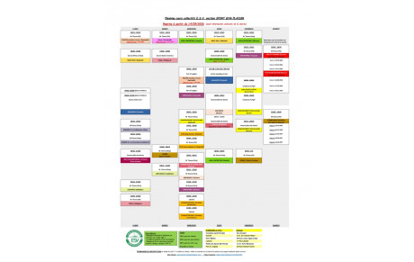Planning de la section 2026-2027