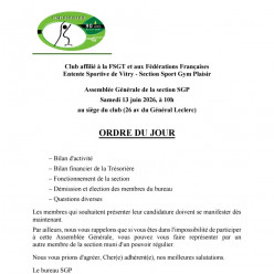 AG de la section le 13 juin 2026